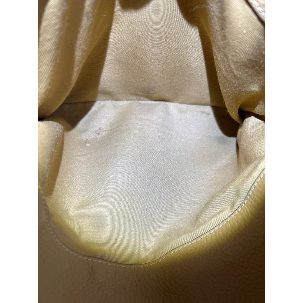 Coach Morgan F35185 Saddle Tan Pebbled Leather Large Satchel Tote Handbag Bag